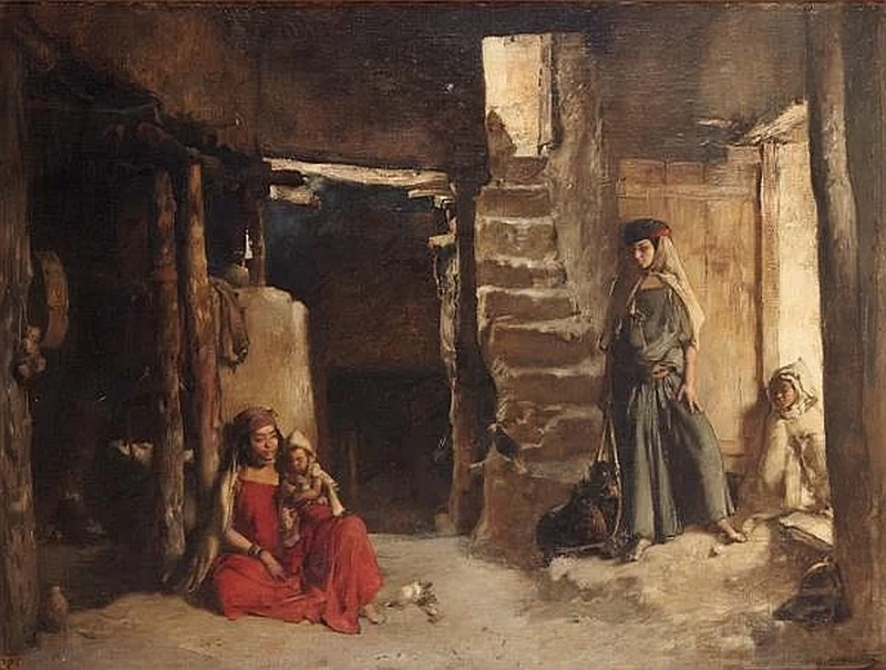 Interno di una casa a Bou - Saada